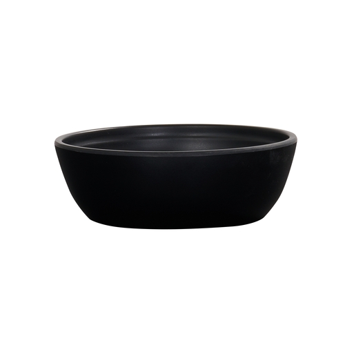 Cal-Mil 26144-6-13 Cove 5.75"Dia. x 2"H Matte Black Melamine 16 oz. Bowl-6 Each