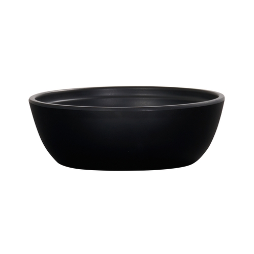Cal-Mil 26144-7-13 Cove 6.75"Dia. x 2.25"H Matte Black Melamine 30 oz. Bowl