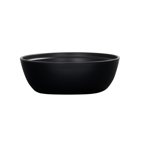 Cal-Mil 26144-9-13 Cove 9" Dia. x 3"H Matte Black Melamine 72 oz. Bowl