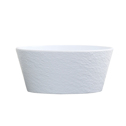 Cal-Mil 26151-7-15 Selene 7.25" Dia. x 3.25"H Glossy White Melamine 48 oz. Bowl