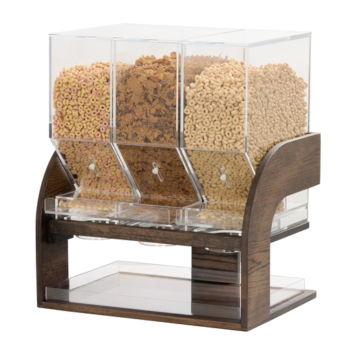 Cal-Mil 27000-3-136 Melrose 17.25" x 13" x 20.5"H Brown Wood Cereal Dispenser