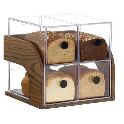 Cal-Mil 27001-136 Melrose 15" x 14" x 14"H Brown Wood Bread Case