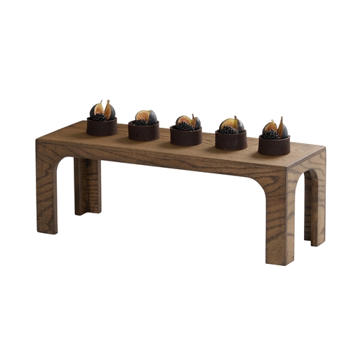 Cal-Mil 27005-7-136 Melrose 20" x 7" x 7"H Brown Wood Display Riser