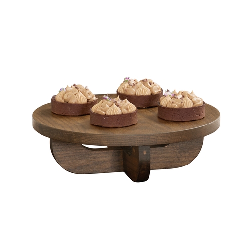 Cal-Mil 27006-4-136 Melrose 12" Diameter x 4"H Brown Wood Display Riser