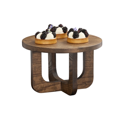 Cal-Mil 27006-8-136 Melrose 12" Dia. x 8"H Brown Wood Display Riser