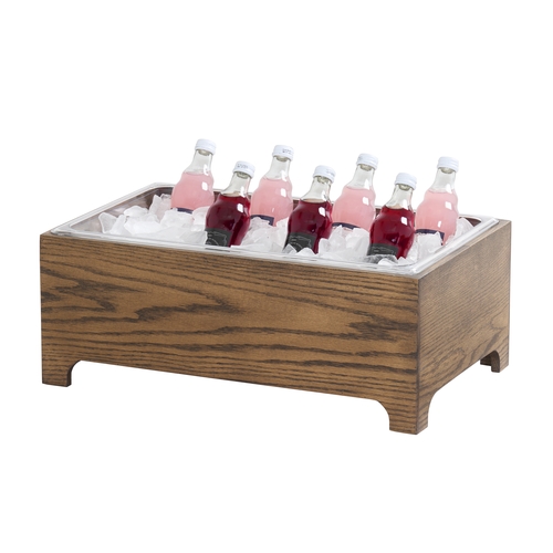 Cal-Mil 27011-12-136 Melrose 21.5" x 13.25" x 8.25"H Brown Wood Ice Display