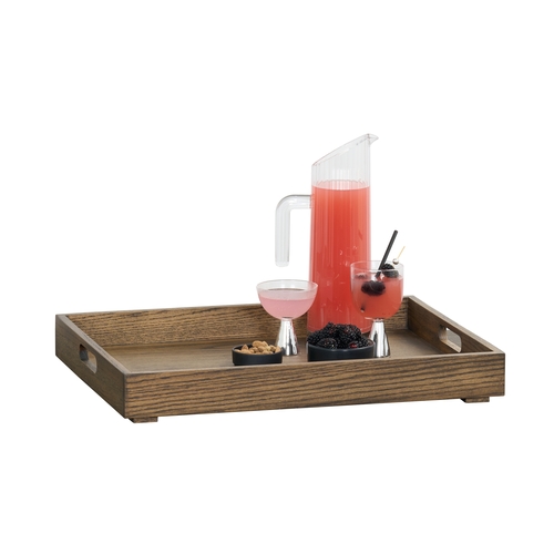 Cal-Mil 27022-136 Melrose 22.5" x 17" x 3"H Brown Wood Display Tray