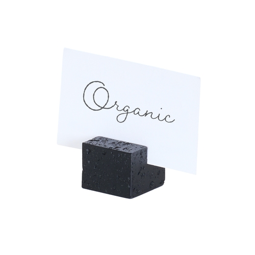 Cal-Mil 28002-13 2.25" x 2.5" x 2.5"H Black Finish Resin Cardholder - 6 Each