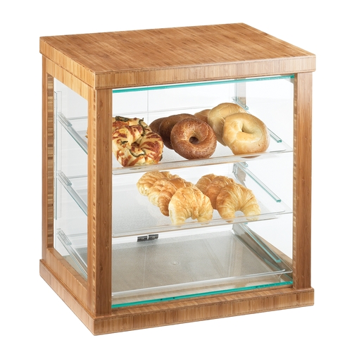 Cal-Mil 284-60 Bamboo 21" x 16.25" x 22.5"H 3-Tier Display Case