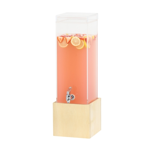 Cal-Mil 28519-3-93 Logan 8.1"x 9.75"x 25.75"H Clear 3 Gallon Beverage Dispenser