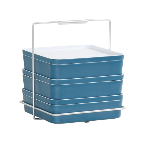 Cal-Mil 28522 11" x 11.5" Stainless Steel Bento Box Carrier