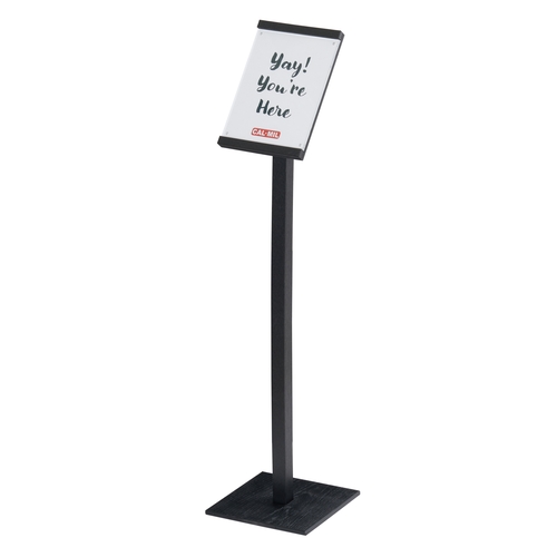 Cal-Mil 28607-13 Vista 12.5" x 12.5" x 46.75"H Black Sign Holder