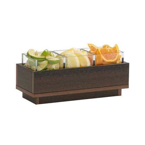 Cal-Mil 28616-140 Vista 13" x 5.5" x 4.5"H Mocha Condiment Organizer