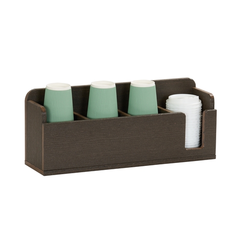 Cal-Mil 28618-140 Vista 20" x 8" x 6"H Mocha Cup & Lid Organizer