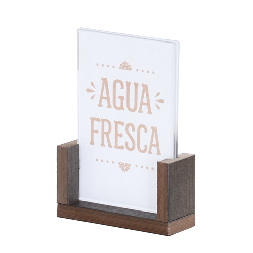 Cal-Mil 28622-46-140 Vista 5" x 7" x 2"H Mocha Card Holder - 6 Each