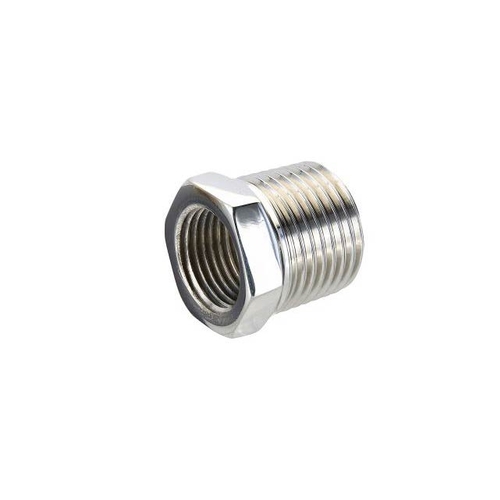 Fisher 2900-3312 3/8" Female x 1/2" Male Polished Stainless Steel Bushing