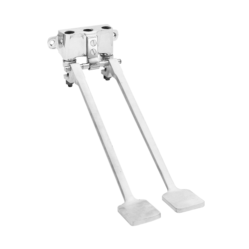 Fisher 3176 Polished Chrome Wall Mount Double Foot Control Valve
