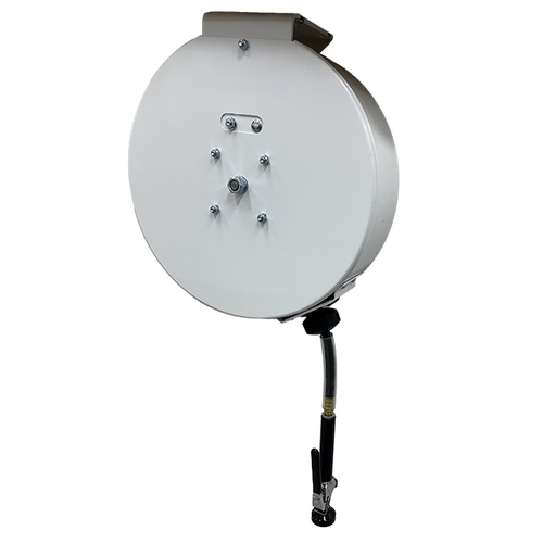 Fisher 32027 Powder Coated Steel 30'Covered Reel Rinse w/ Pro Spray Valve