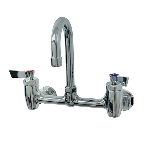 Fisher 32550 8" Wall-Mount Faucet w/ 12" Gooseneck Spout & Lever-Handle