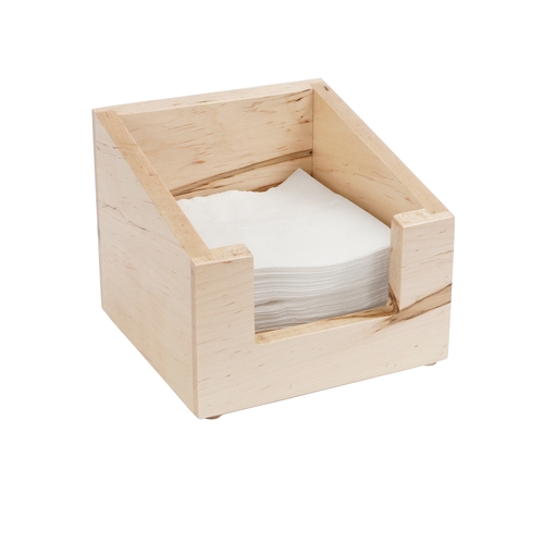 Cal-Mil 3309-71 Blonde 6.25" x 6.25" x 5.5"H Maple Napkin Holder