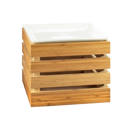 Cal-Mil 3332-10-60 Bamboo 12" x 12" x 10"H Square Display Crate Tower