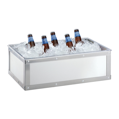 Cal-Mil 3395-12-55 Urban 12.75" x 20.75" x 7.25"H Stainless Steel Ice Display