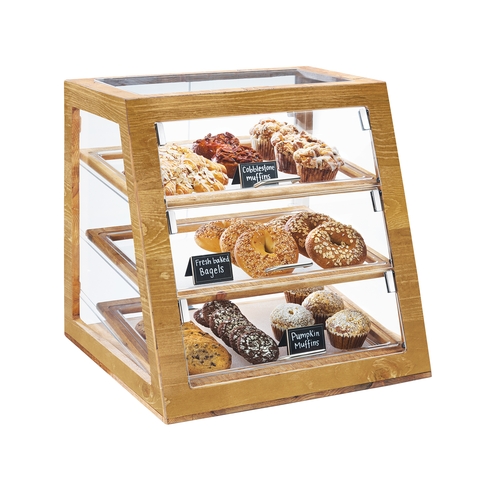 Cal-Mil 3432-99 Madera 21" x 21.5" x 21.5"H 3-Tier Bakery Display Case