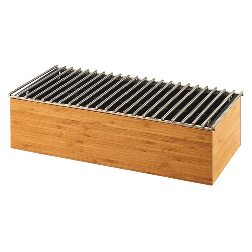 Cal-Mil 3439-60 Bamboo 19.5" x 9.75" x 5.5"H Chafing Dish Stand