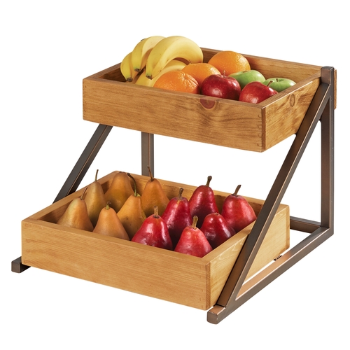Cal-Mil 3448-84 Sierra 15.75" x 17" x 13"H Bronze 2-Tier Display Stand