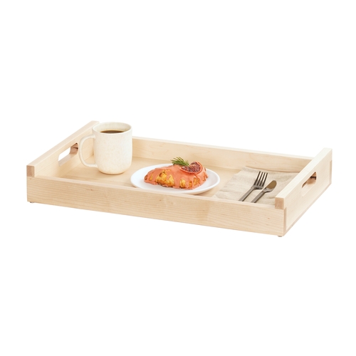Cal-Mil 3454-1220-71 Blonde 23.25" x 14.5" x 3.5"H Maple Wood Roomservice Tray
