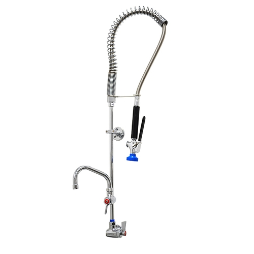 Fisher 34590 Wall-Mount Spring Pre-Rinse Unit w/ 12" Add-On Faucet