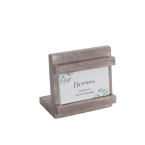 Cal-Mil 3483-23-110 Aspen 2" x 3"H Gray Pine Wood Card Holder - 6 Each