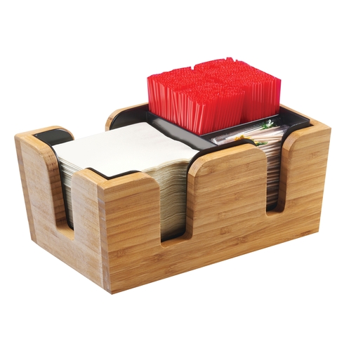 Cal-Mil 3499-60 Bamboo 10.75" x 7" x 4.75"H (3) Section Bar Organizer
