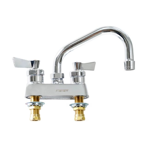 Fisher 35120 4" Deck-Mount Faucet w/ 10" Swing Spout & Lever-Handle