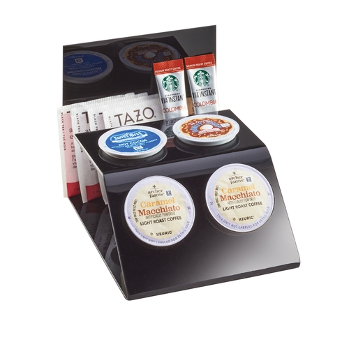 Cal-Mil 3579-13 5" x 6.75" x 5"H Black Plastic K-Cup© Holder & Organizer