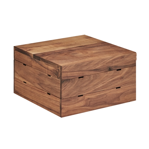 Cal-Mil 3628-7-78 Mid-Century 12" x 12" x 7"H Walnut Square Display Riser