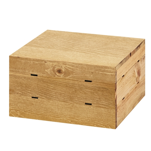 Cal-Mil 3628-7-99 Madera 12" x 12" x 7"H Rustic Pine Display Riser