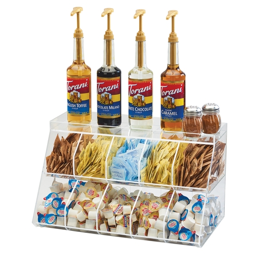 Cal-Mil 3643-10 21" x 12" x 12"H Clear Plastic Condiment Organizer