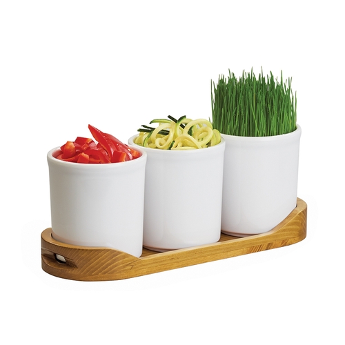 Cal-Mil 3647-32-99 Madera 16" x 5.5" x 6"H Rustic Pine Condiment Organizer