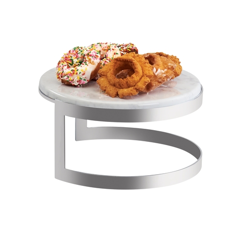 Cal-Mil 3680-126-81M Ashwood 12" Dia. x 6"H Marble Melamine Display Riser