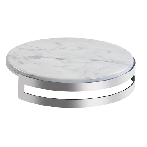 Cal-Mil 3680-153-81M Ashwood 15"Dia. x 3.75"H Marble Melamine Display Riser