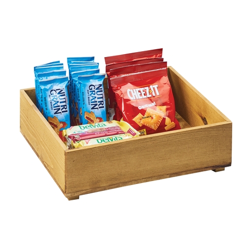 Cal-Mil 3682-1210-99 Madera 12" x 10" x 3.5"H Rustic Pine Stacking Box - 4 Each