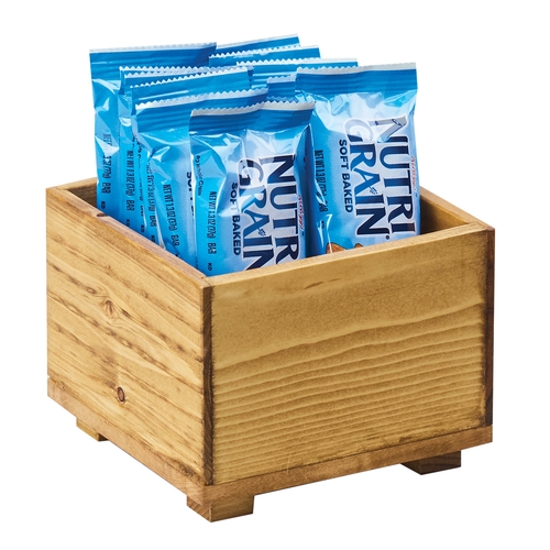 Cal-Mil 3682-55-99 Madera 5" x 5" x 3.25"H Rustic Pine Stacking Box - 4 Each