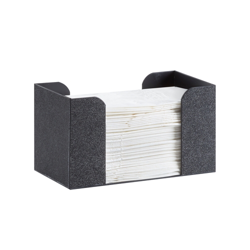 Cal-Mil 3693-13 Classic 9" x 5" x 5"H Black Plastic Napkin Holder