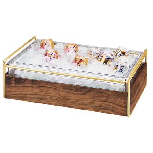 Cal-Mil 3702-12-46 Mid-Century 13.5" x 21.75" x 7.25"H Wood Ice Housing