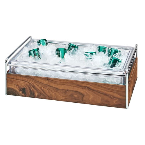 Cal-Mil 3702-12-49 Mid-Century 13.5" x 21.75" x 7.25"H Wood Ice Housing