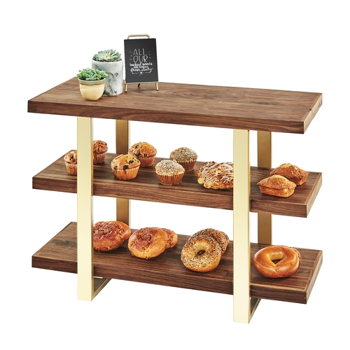 Cal-Mil 3708-46 Mid-Century 32" x 13.5" x 25.5"H Walnut Display Stand