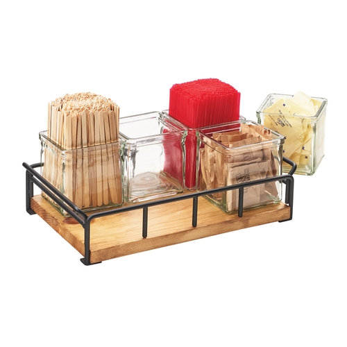 Cal-Mil 3713-99 Madera 13.5" x 8.5" x 5"H Rustic Pine Condiment Organizer