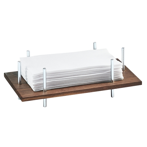 Cal-Mil 3718-49 Mid-Century 10" x 5.5" x 3.5"H Chrome Frame Napkin Holder