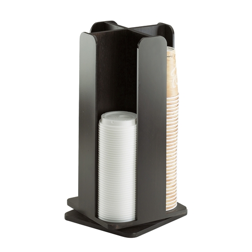 Cal-Mil 378-96 Midnight Bamboo 8" x 8" x 18.25"H Cup & Lid Organizer